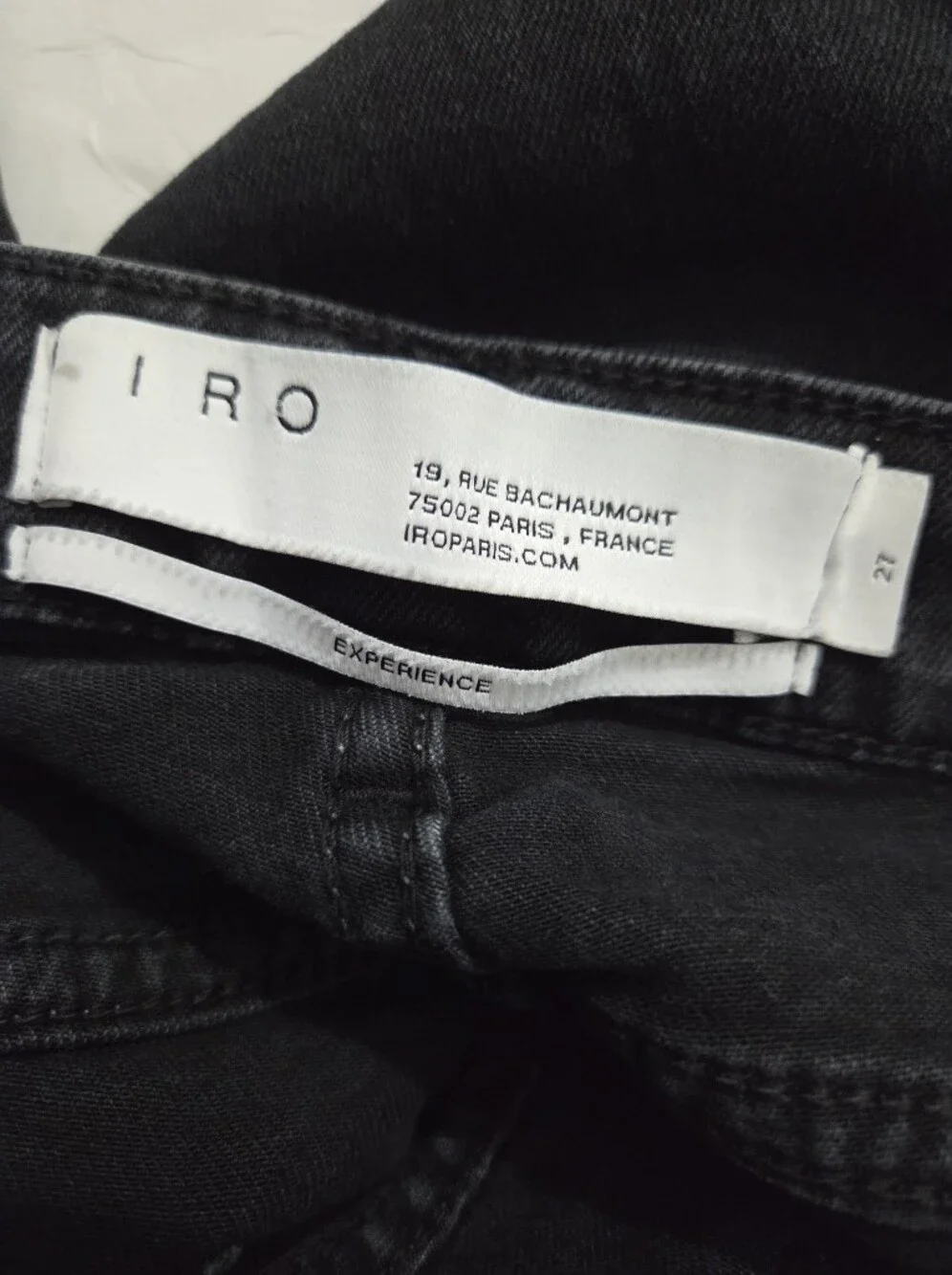 IRO Paris Birhak Frayed Denim Shorts Jean Bermuda Long Black Size 27 Boho